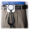 ADC Stethoscope Hip Clip, White (Each)