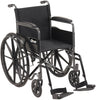 Silver Sport 1 Wheelchair w/ Fixed Armrests & Swing Away Detachable Footrests (Each)