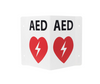 3-Way Bilingual AED Wall Sign (Each)