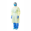 PRIMED Overhead AAMI 2 Isolation Gown, Thumbloop with Elastic Cuff, Yellow, Universal (10/Bag)