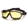 Glasses V2G Anti Fog Amber Lens w/Black Strap Vented