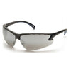Glasses Venture 3 Silver Mirror Lens Anti Fog w/Black Frame
