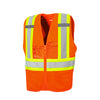 Traffic Vest w/ Zipper & Eight Pockets, Orange, Small (Each)