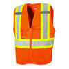 Wasip Traffic Vest, Zipper, 8 pockets, Orange, 2XL/3XL (Each)